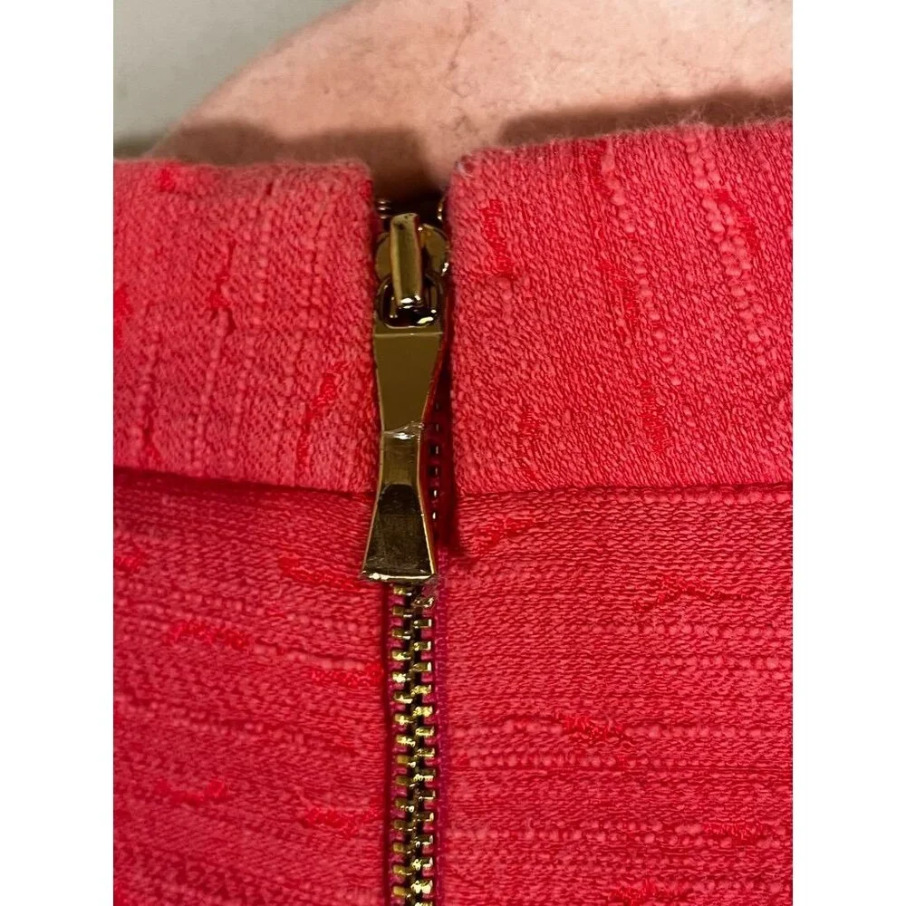 Kate Spade Gwendolyn Havana Coral Dress 12 Tweed Preppy Resort Coquette Chic‎